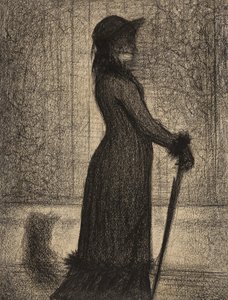 Woman Strolling (An Elegant Woman) by Georges Seurat